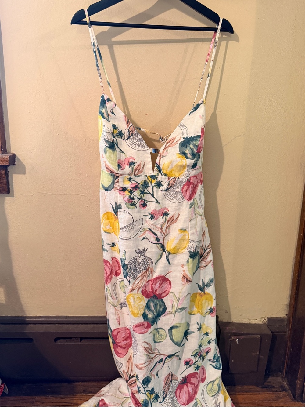 Abercrombie & Fitch Cream Floral Midi Slip Dress - Picture 5 of 6